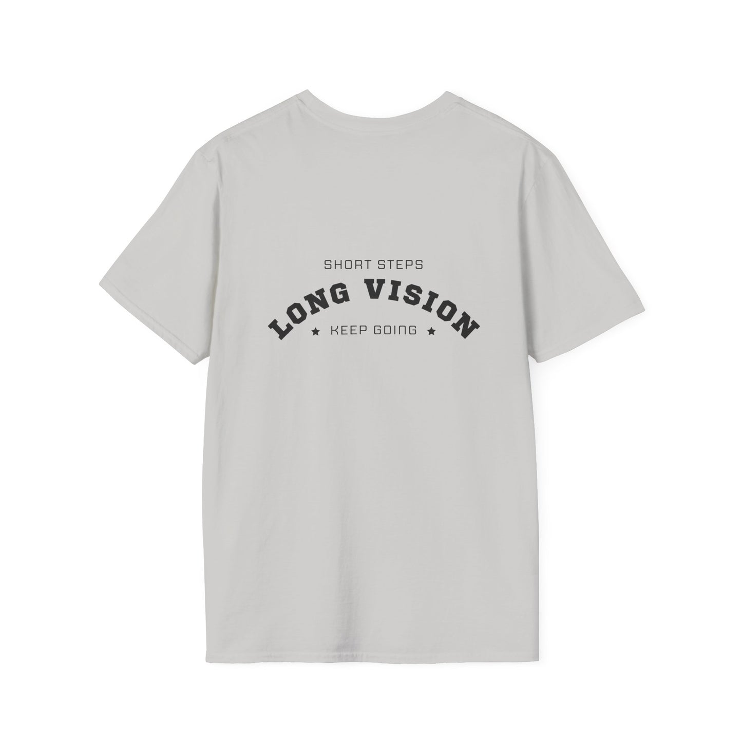 Short Steps Long Vision Motivational Softstyle T-Shirt