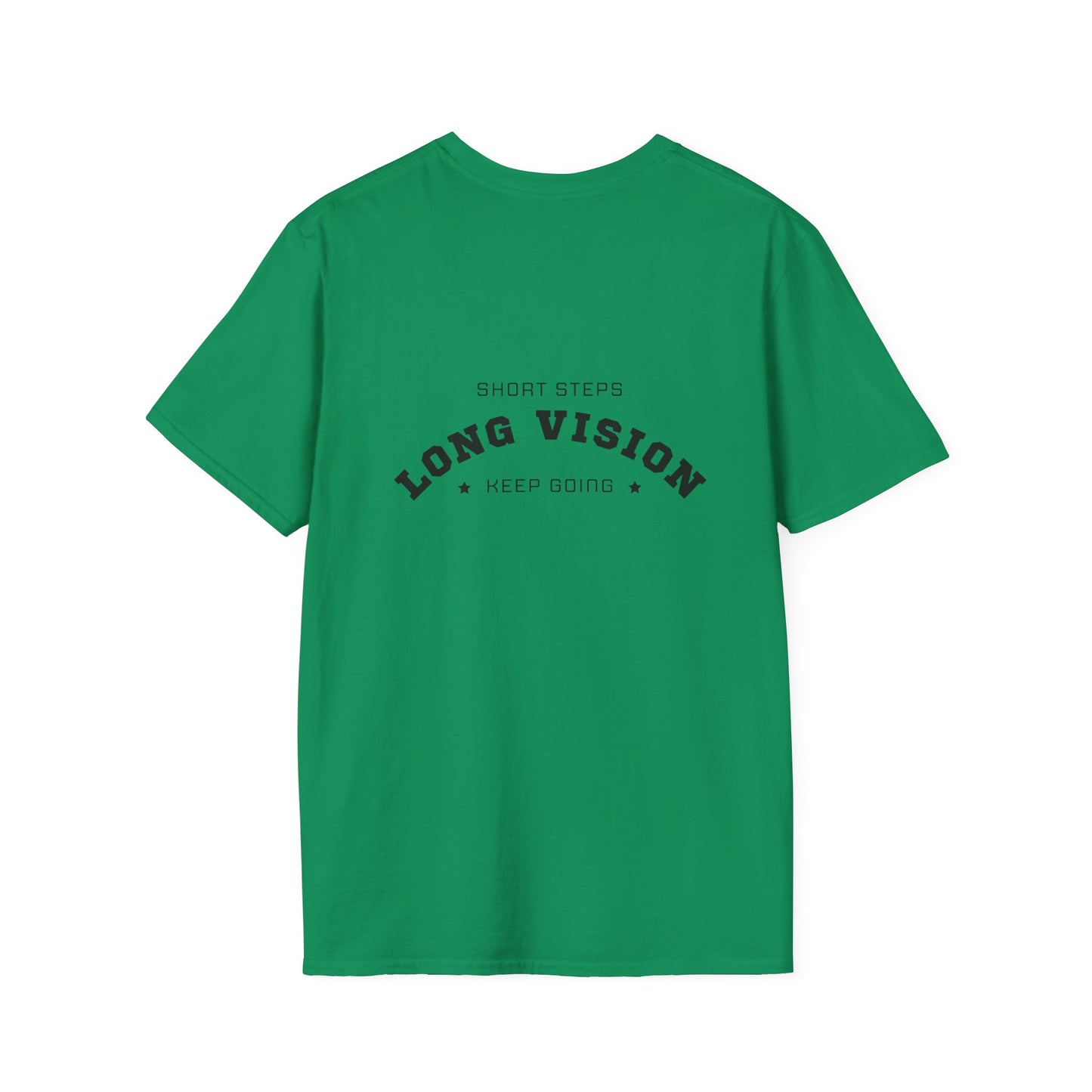 Short Steps Long Vision Motivational Softstyle T-Shirt