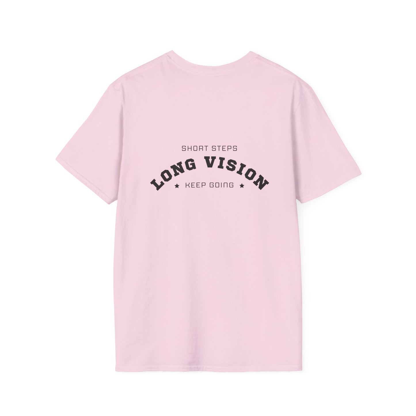 Short Steps Long Vision Motivational Softstyle T-Shirt