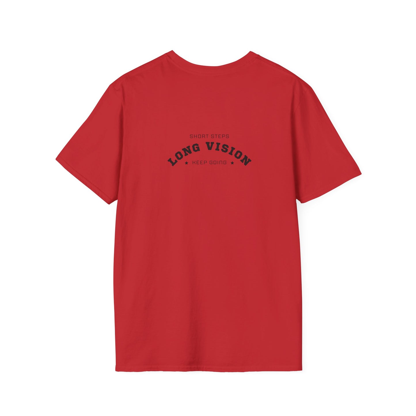 Short Steps Long Vision Motivational Softstyle T-Shirt