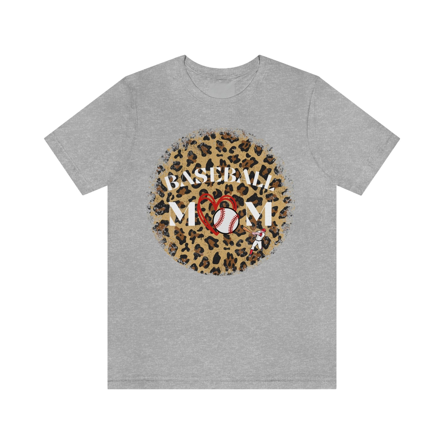 Leopard Print Baseball Mom Short Sleeve Tee