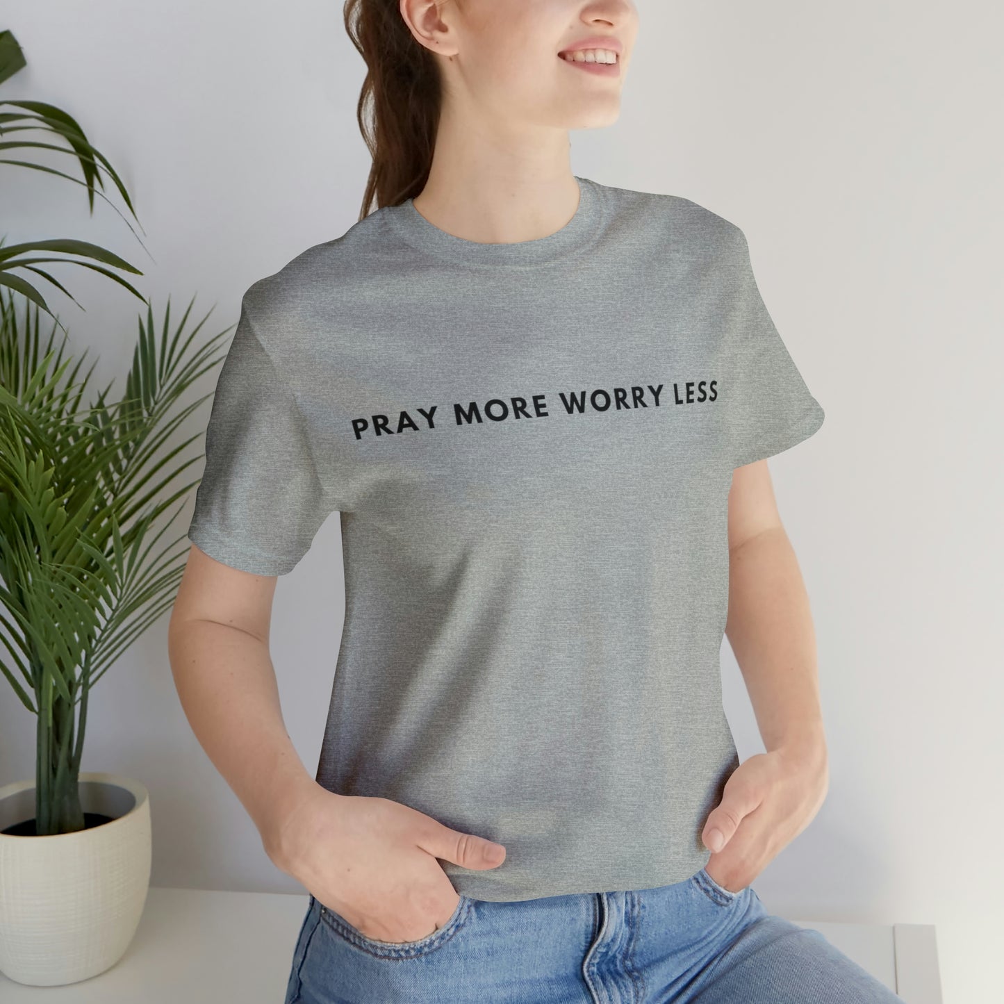 Pray More Worry Less, Christian Shirt, Jesus Shirt, Religious, Church Tee, Faith Shirt, Unisex Shirt, Inspirational Shirt, Aesthetic Christian, Shirt Christian Streetwear