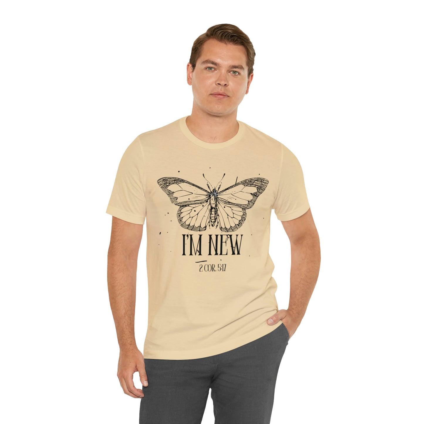 I'm New | Black Butterfly Christian Shirt, Jesus Shirt, Religious, Church Tee, Faith Shirt, Unisex Shirt, Inspirational Shirt, Aesthetic Christian, Shirt Christian Streetwear