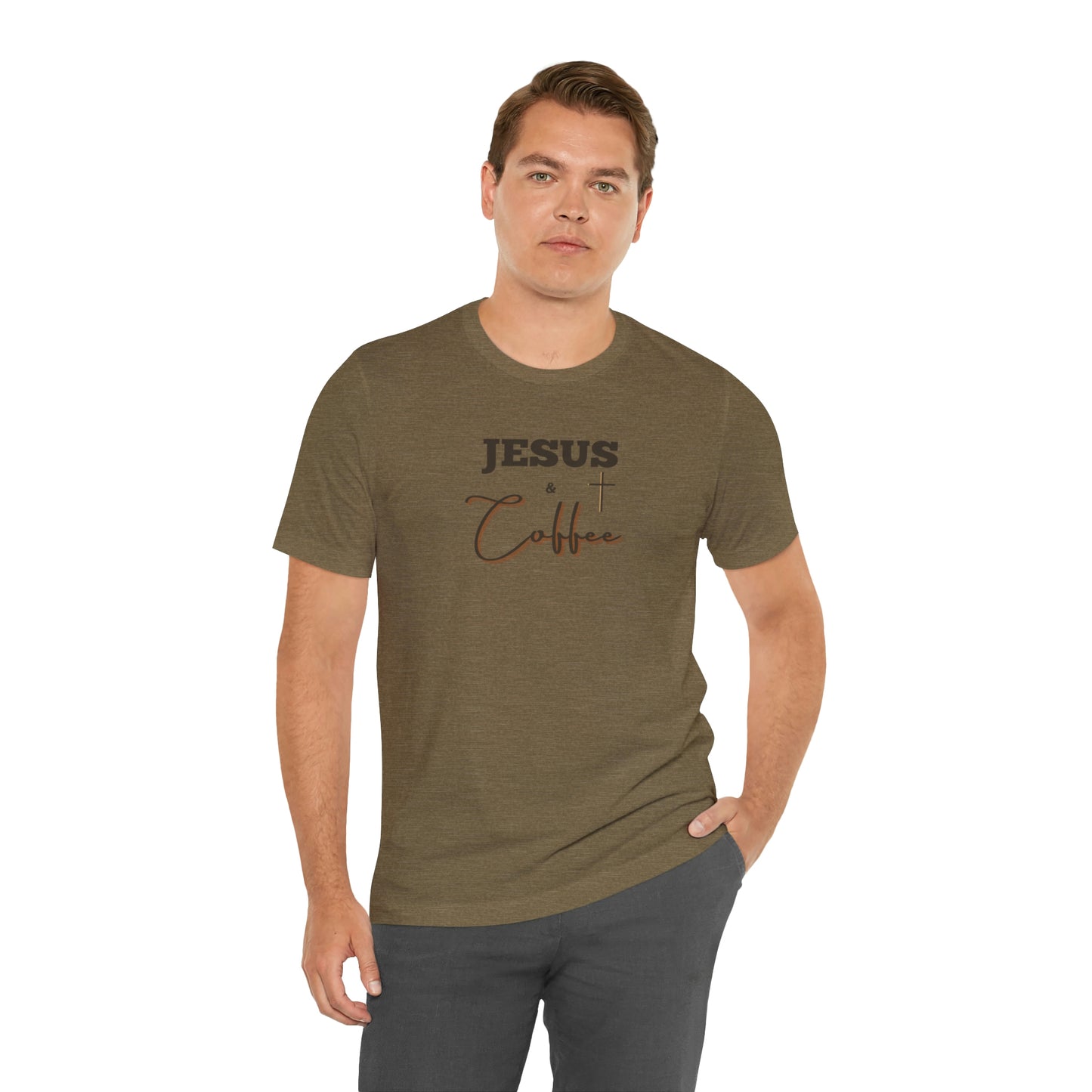 Jesus and Coffee, Christian Shirt, Jesus Shirt, Religious, Church Tee, Faith Shirt, Unisex Shirt, Inspirational Shirt, Aesthetic Christian, Shirt Christian Streetwear