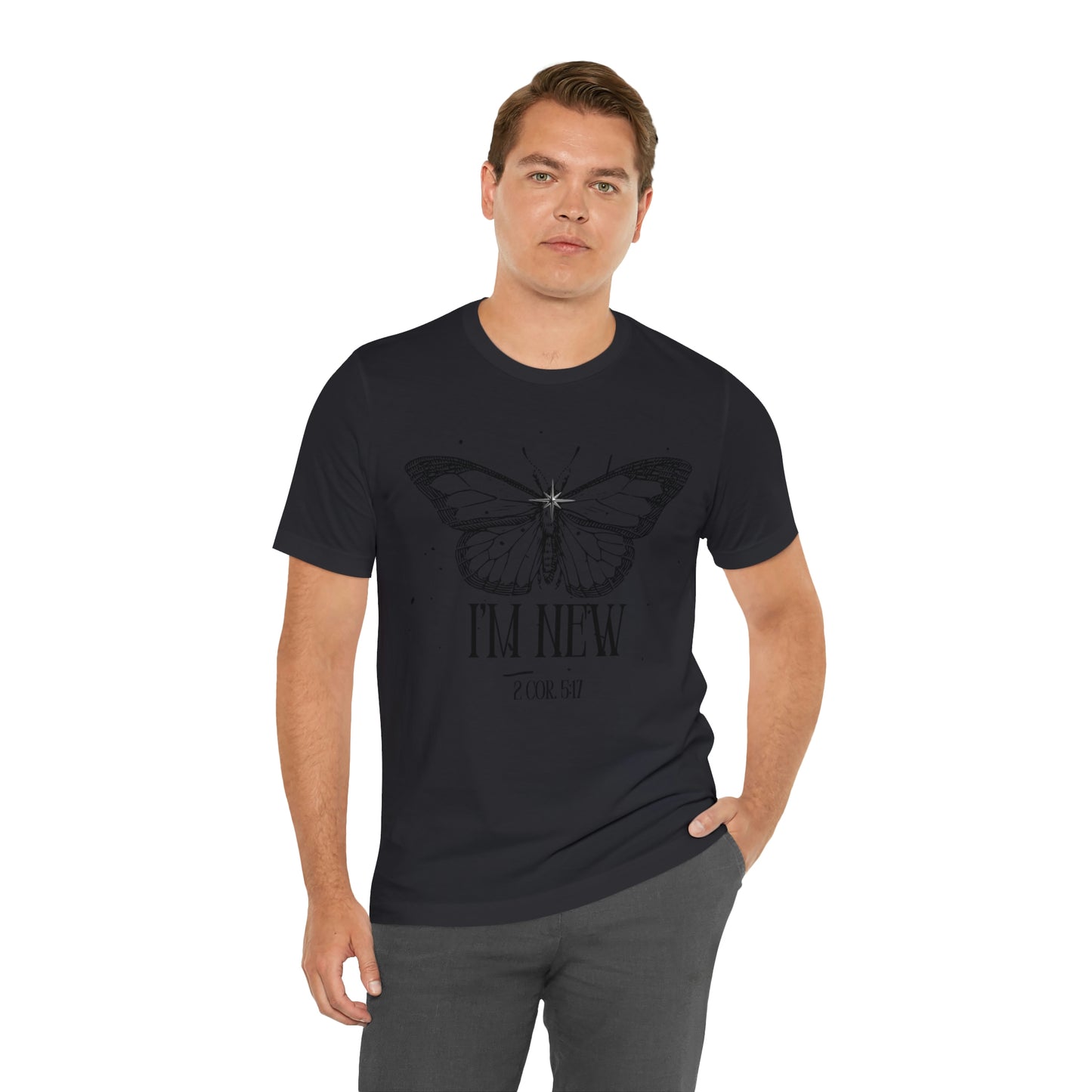 I'm New | Black Butterfly Christian Shirt, Jesus Shirt, Religious, Church Tee, Faith Shirt, Unisex Shirt, Inspirational Shirt, Aesthetic Christian, Shirt Christian Streetwear