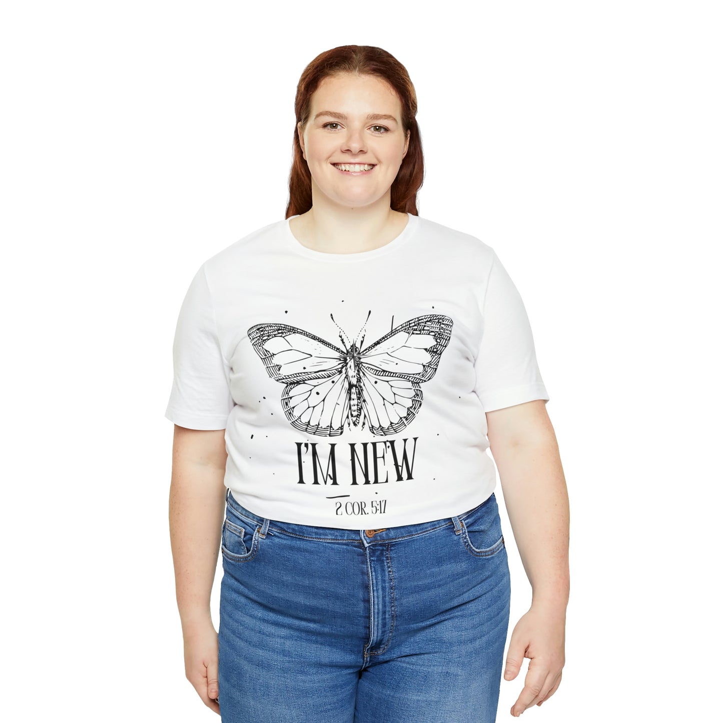 I'm New | Black Butterfly Christian Shirt, Jesus Shirt, Religious, Church Tee, Faith Shirt, Unisex Shirt, Inspirational Shirt, Aesthetic Christian, Shirt Christian Streetwear