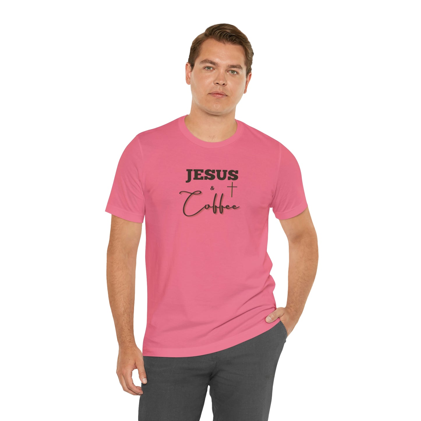 Jesus and Coffee, Christian Shirt, Jesus Shirt, Religious, Church Tee, Faith Shirt, Unisex Shirt, Inspirational Shirt, Aesthetic Christian, Shirt Christian Streetwear