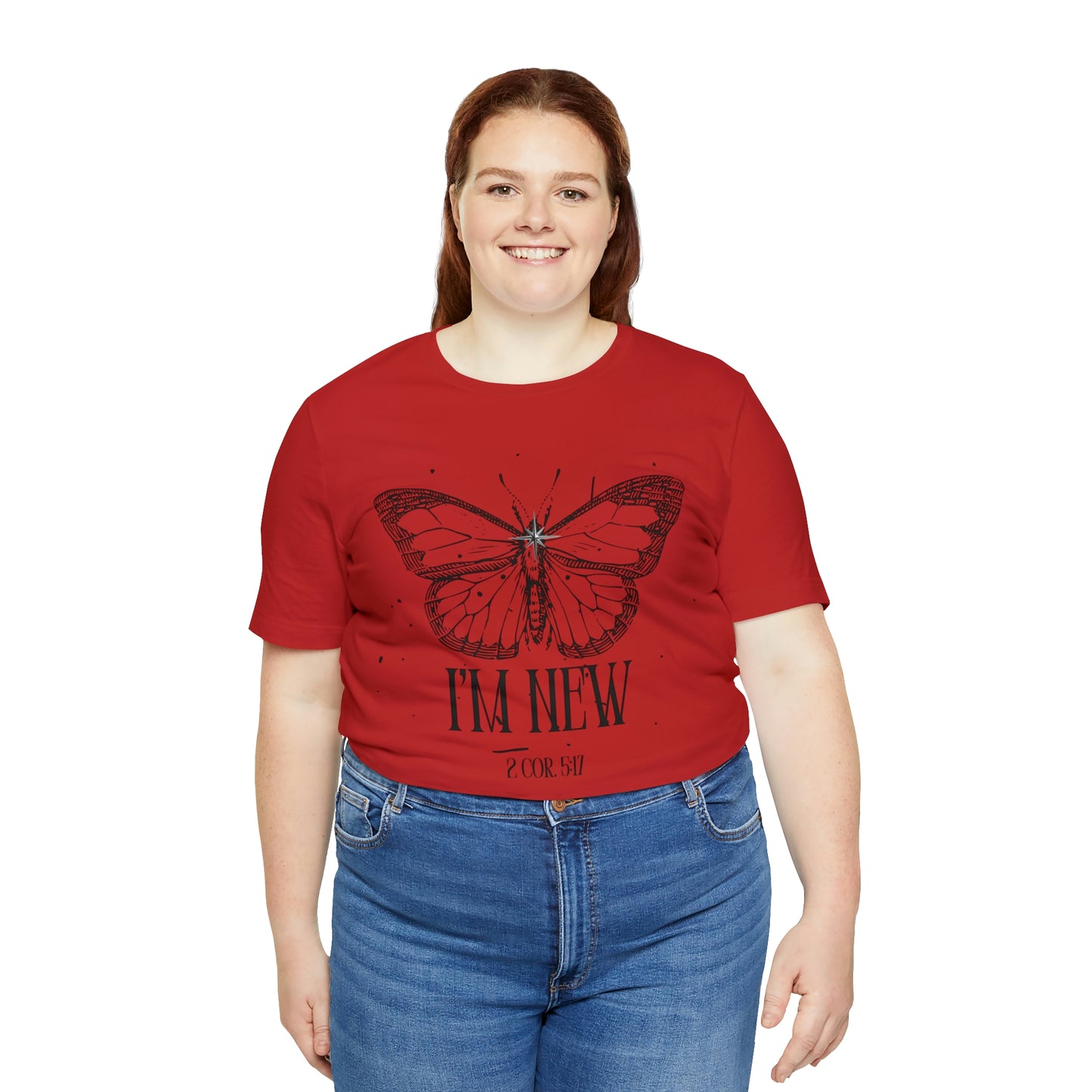 I'm New | Black Butterfly Christian Shirt, Jesus Shirt, Religious, Church Tee, Faith Shirt, Unisex Shirt, Inspirational Shirt, Aesthetic Christian, Shirt Christian Streetwear