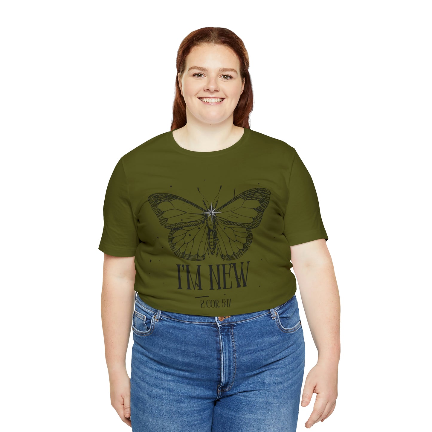 I'm New | Black Butterfly Christian Shirt, Jesus Shirt, Religious, Church Tee, Faith Shirt, Unisex Shirt, Inspirational Shirt, Aesthetic Christian, Shirt Christian Streetwear