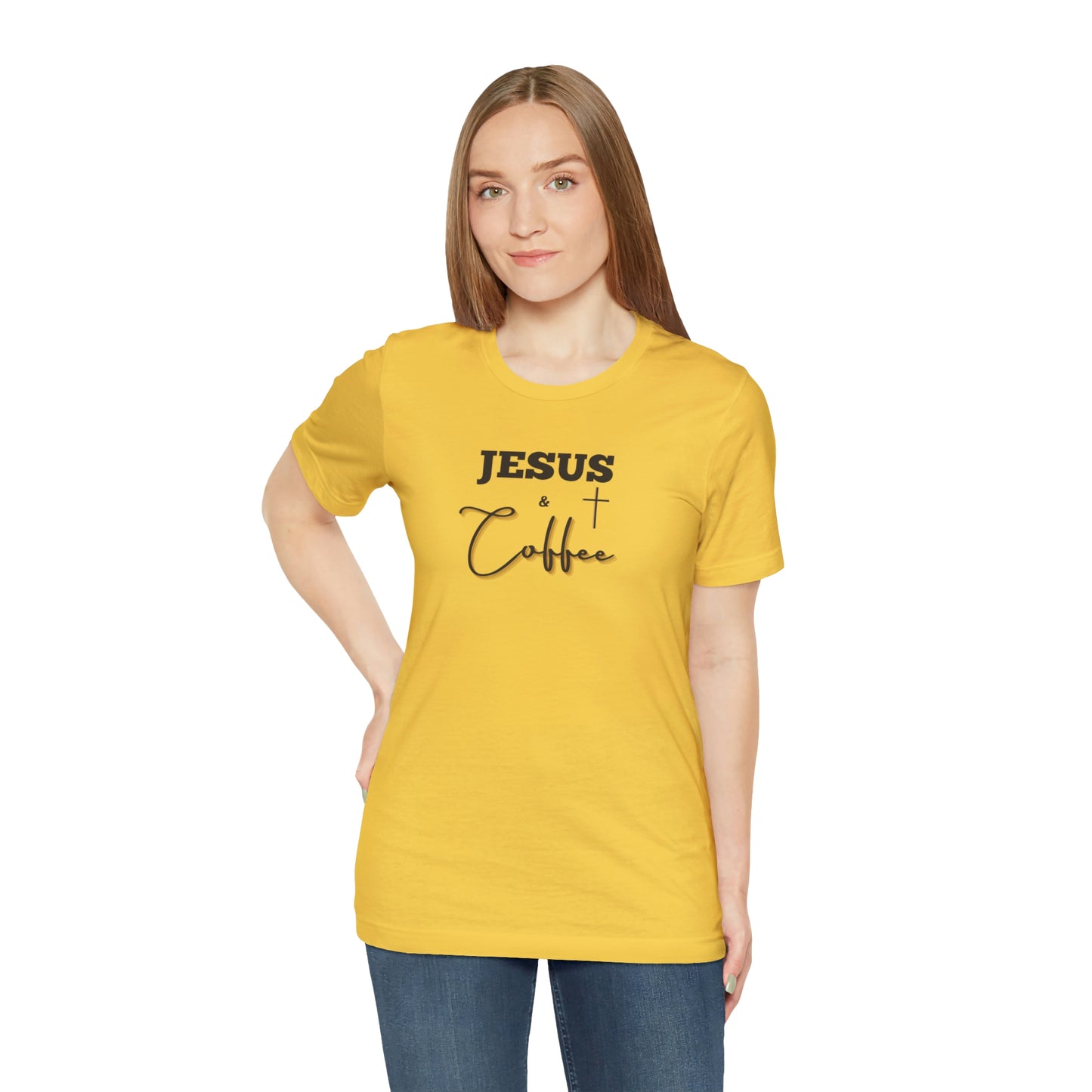 Jesus and Coffee, Christian Shirt, Jesus Shirt, Religious, Church Tee, Faith Shirt, Unisex Shirt, Inspirational Shirt, Aesthetic Christian, Shirt Christian Streetwear