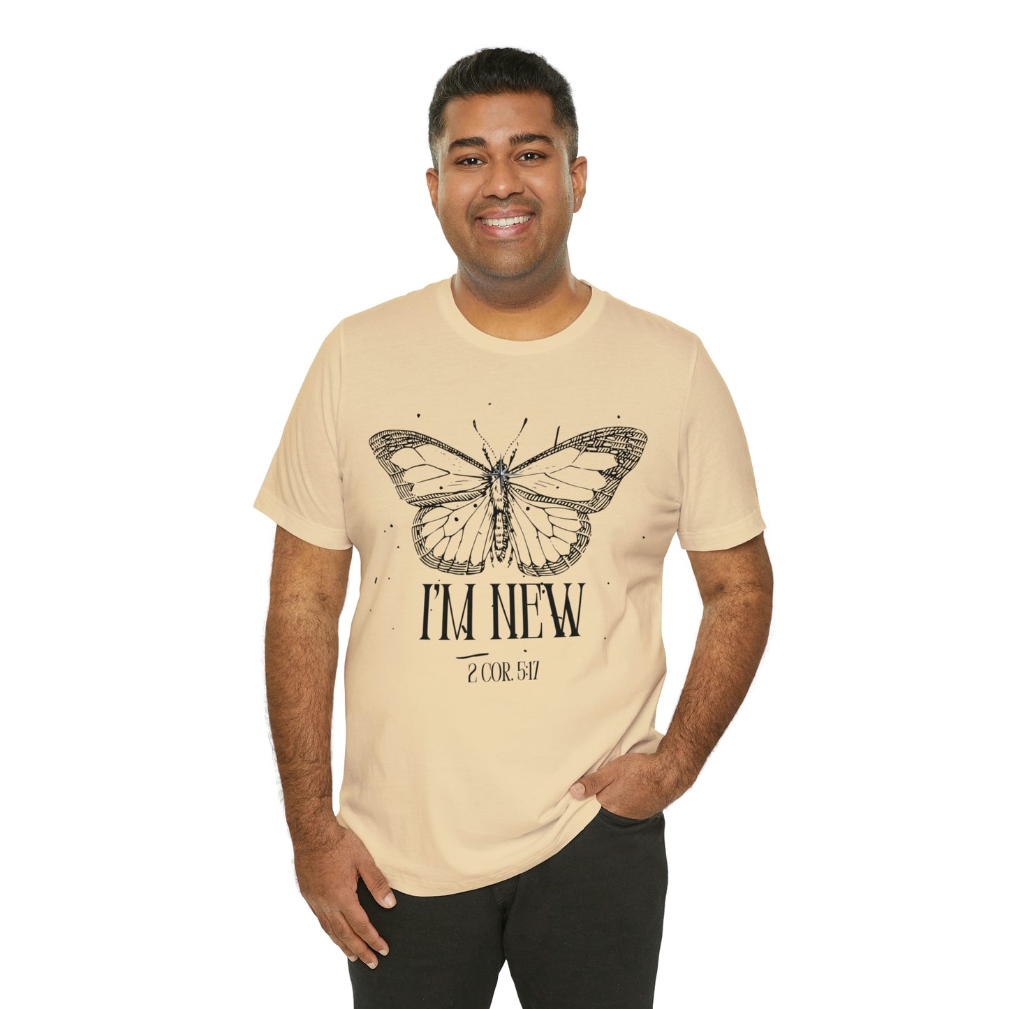 I'm New | Black Butterfly Christian Shirt, Jesus Shirt, Religious, Church Tee, Faith Shirt, Unisex Shirt, Inspirational Shirt, Aesthetic Christian, Shirt Christian Streetwear