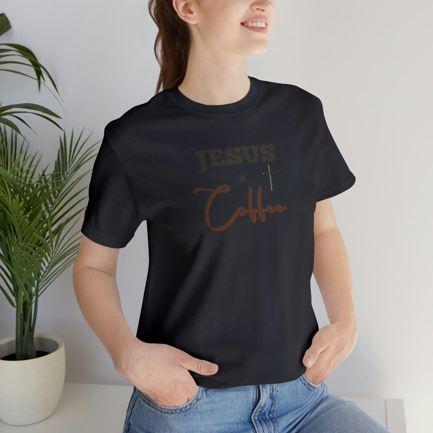 Jesus and Coffee, Christian Shirt, Jesus Shirt, Religious, Church Tee, Faith Shirt, Unisex Shirt, Inspirational Shirt, Aesthetic Christian, Shirt Christian Streetwear