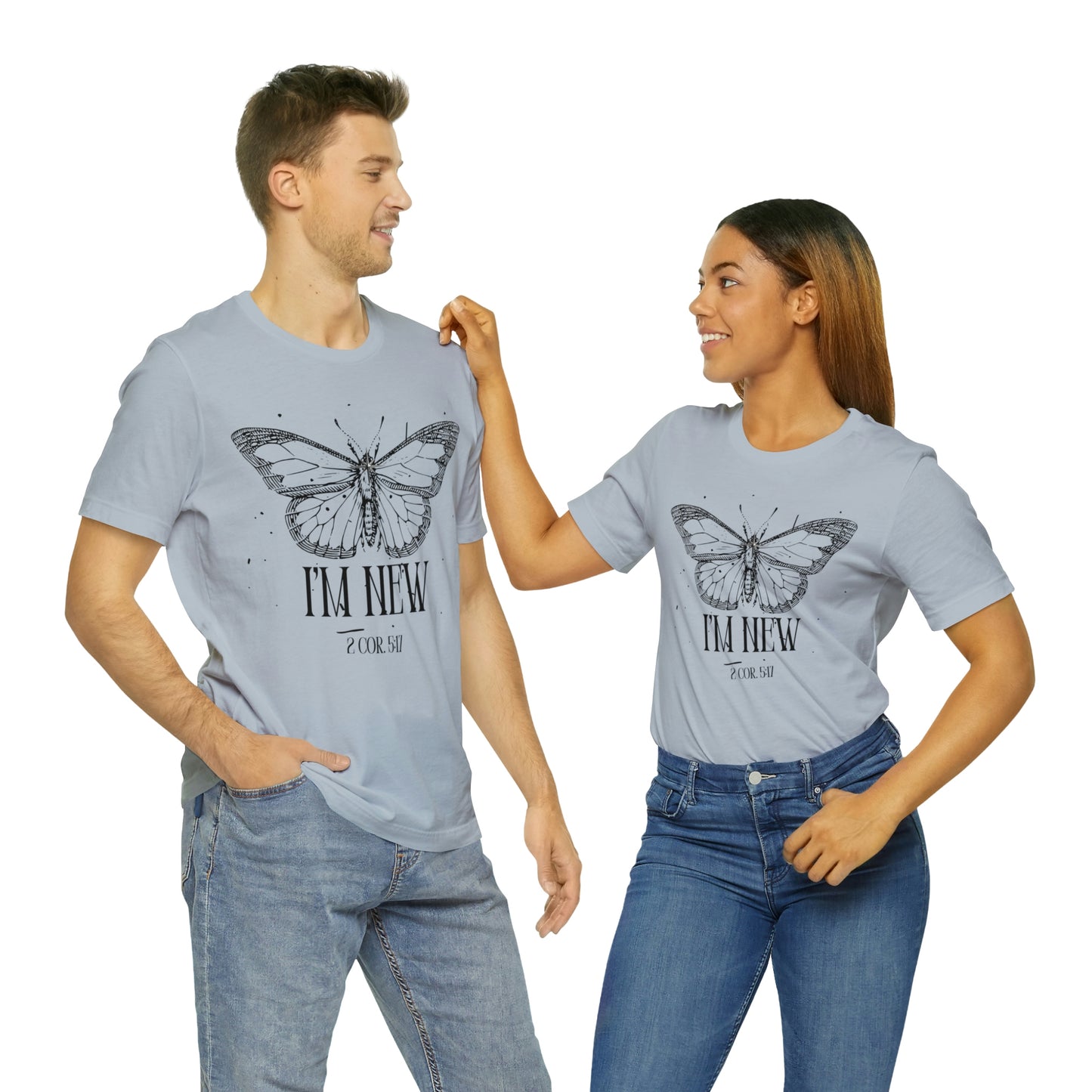 I'm New | Black Butterfly Christian Shirt, Jesus Shirt, Religious, Church Tee, Faith Shirt, Unisex Shirt, Inspirational Shirt, Aesthetic Christian, Shirt Christian Streetwear