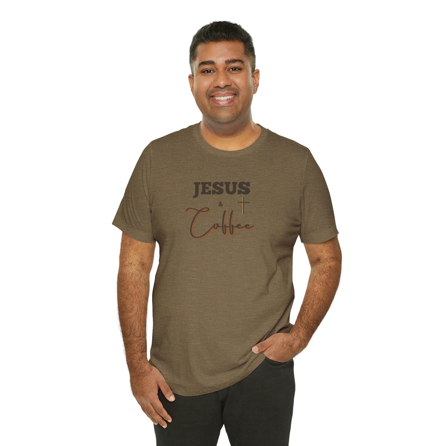 Jesus and Coffee, Christian Shirt, Jesus Shirt, Religious, Church Tee, Faith Shirt, Unisex Shirt, Inspirational Shirt, Aesthetic Christian, Shirt Christian Streetwear