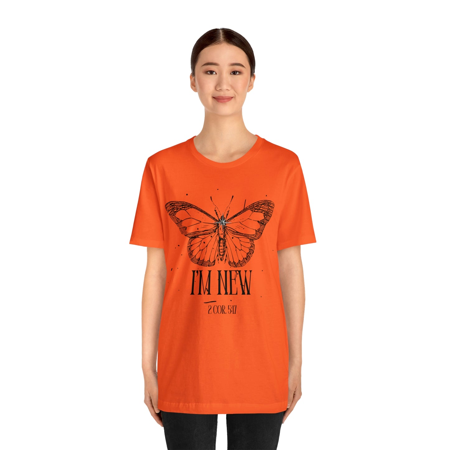 I'm New | Black Butterfly Christian Shirt, Jesus Shirt, Religious, Church Tee, Faith Shirt, Unisex Shirt, Inspirational Shirt, Aesthetic Christian, Shirt Christian Streetwear