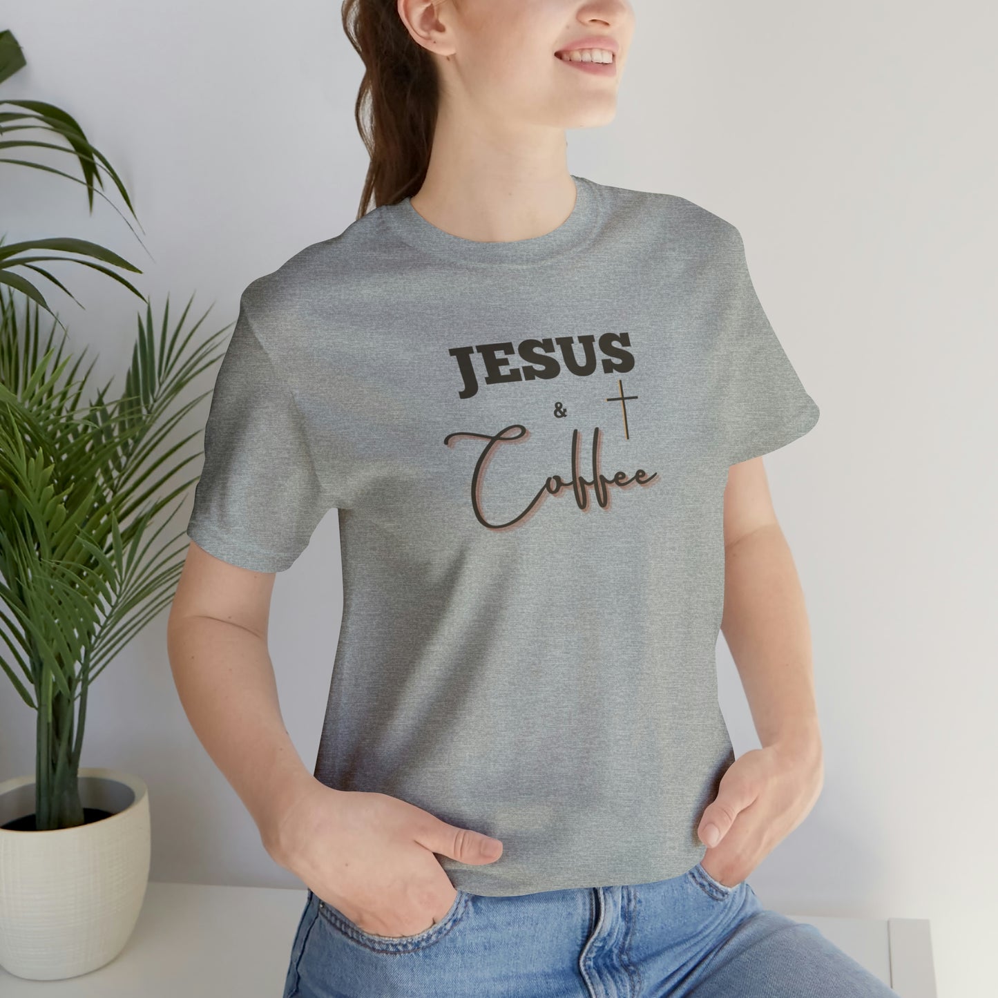 Jesus and Coffee, Christian Shirt, Jesus Shirt, Religious, Church Tee, Faith Shirt, Unisex Shirt, Inspirational Shirt, Aesthetic Christian, Shirt Christian Streetwear