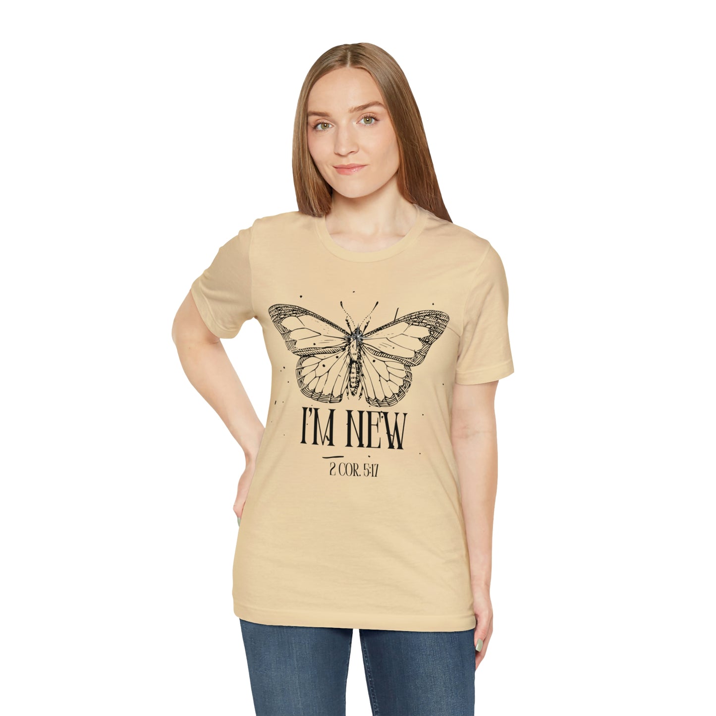 I'm New | Black Butterfly Christian Shirt, Jesus Shirt, Religious, Church Tee, Faith Shirt, Unisex Shirt, Inspirational Shirt, Aesthetic Christian, Shirt Christian Streetwear