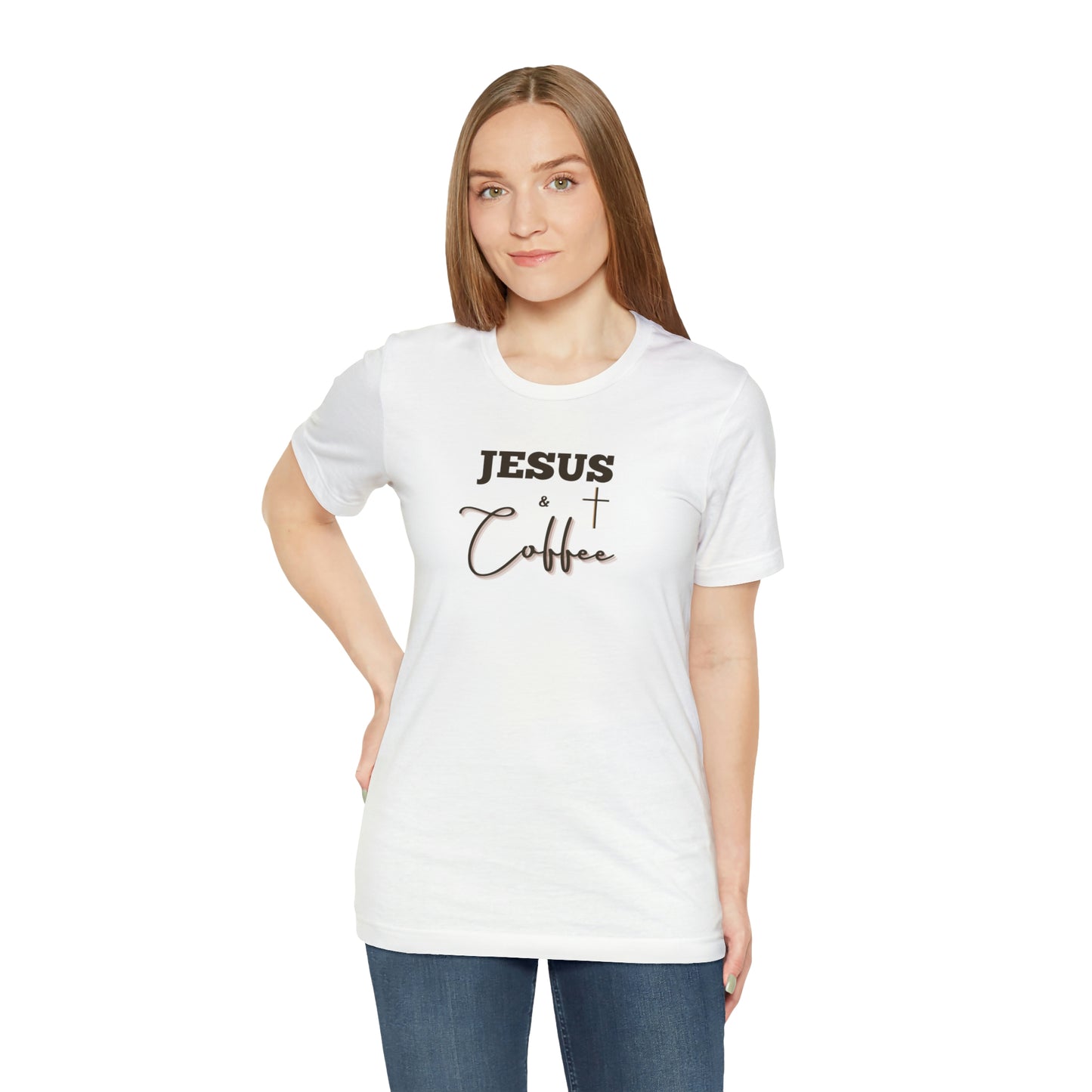 Jesus and Coffee, Christian Shirt, Jesus Shirt, Religious, Church Tee, Faith Shirt, Unisex Shirt, Inspirational Shirt, Aesthetic Christian, Shirt Christian Streetwear