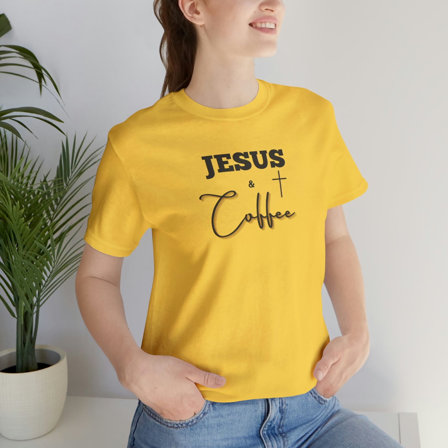 Jesus and Coffee, Christian Shirt, Jesus Shirt, Religious, Church Tee, Faith Shirt, Unisex Shirt, Inspirational Shirt, Aesthetic Christian, Shirt Christian Streetwear