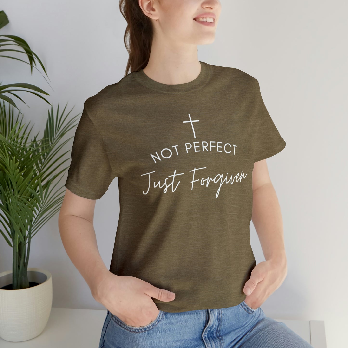 Not Perfect Just Forgiven, Christian Shirt, Jesus Shirt, Religious, Church Tee, Faith Shirt, Unisex Shirt, Inspirational Shirt, Aesthetic Christian, Shirt Christian Streetwear