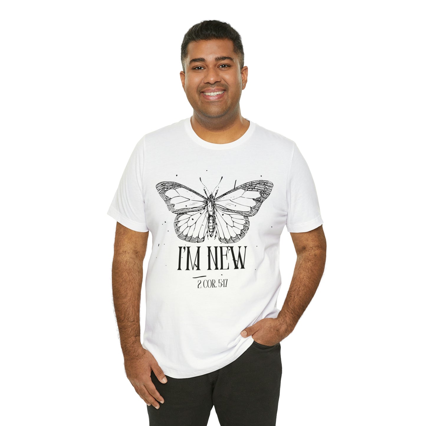 I'm New | Black Butterfly Christian Shirt, Jesus Shirt, Religious, Church Tee, Faith Shirt, Unisex Shirt, Inspirational Shirt, Aesthetic Christian, Shirt Christian Streetwear