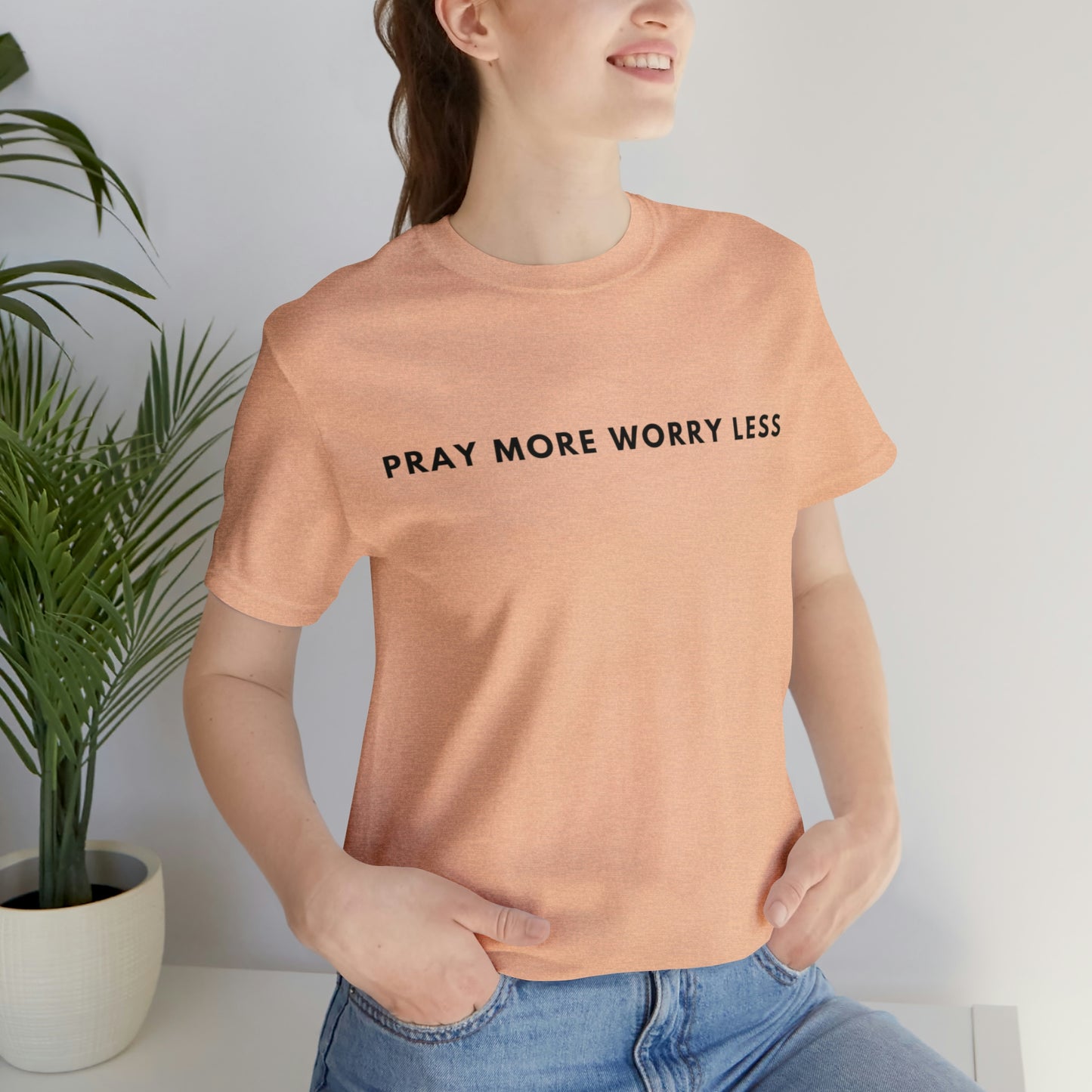 Pray More Worry Less, Christian Shirt, Jesus Shirt, Religious, Church Tee, Faith Shirt, Unisex Shirt, Inspirational Shirt, Aesthetic Christian, Shirt Christian Streetwear