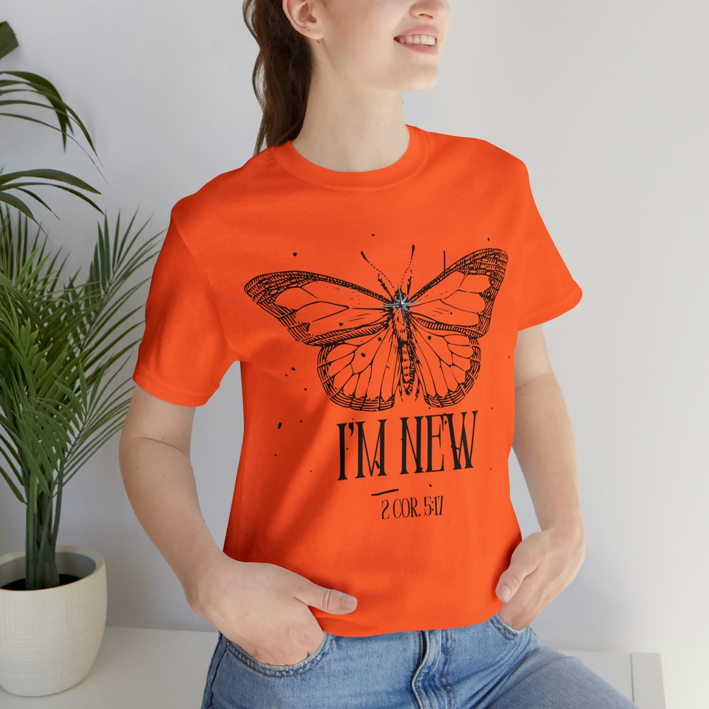 I'm New | Black Butterfly Christian Shirt, Jesus Shirt, Religious, Church Tee, Faith Shirt, Unisex Shirt, Inspirational Shirt, Aesthetic Christian, Shirt Christian Streetwear