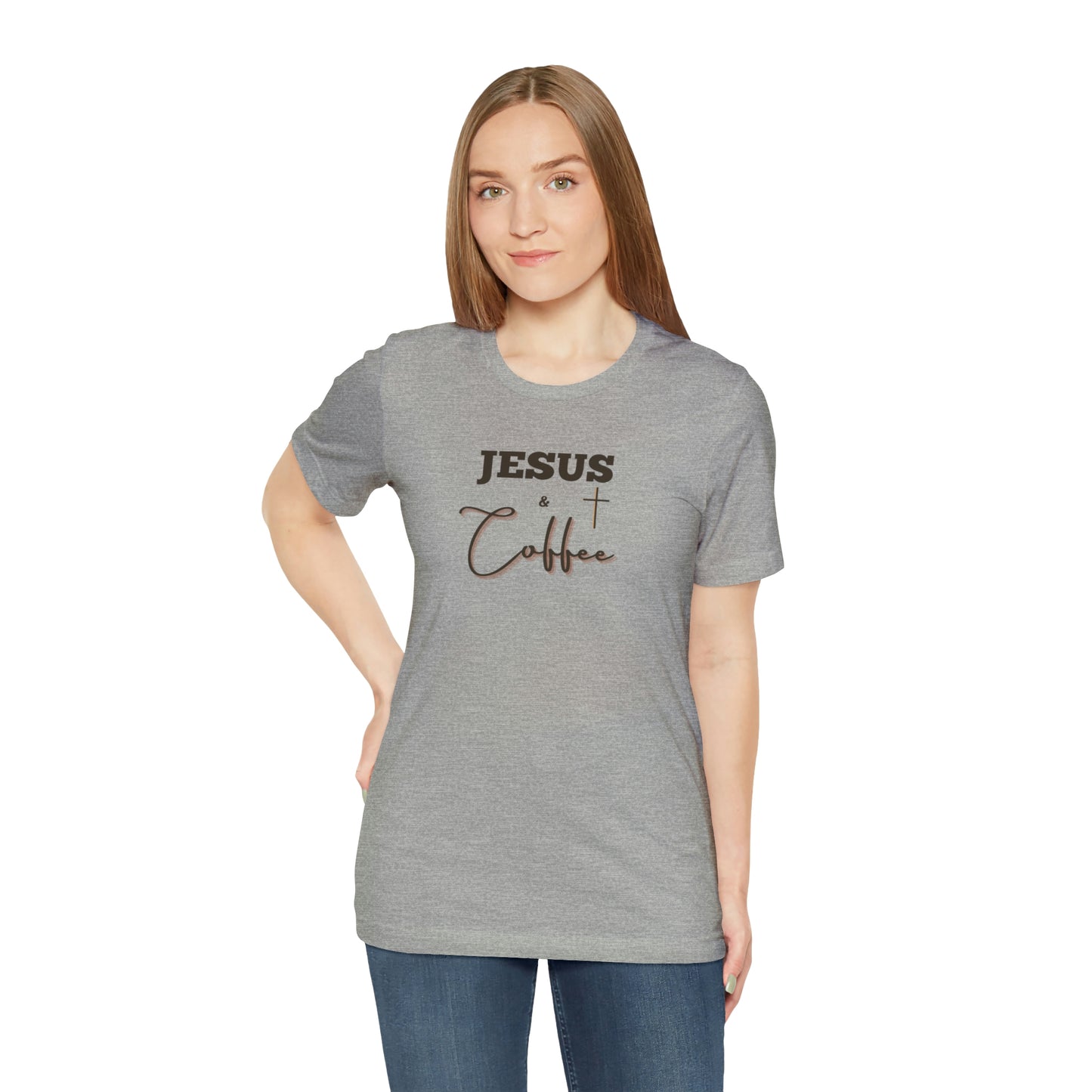 Jesus and Coffee, Christian Shirt, Jesus Shirt, Religious, Church Tee, Faith Shirt, Unisex Shirt, Inspirational Shirt, Aesthetic Christian, Shirt Christian Streetwear