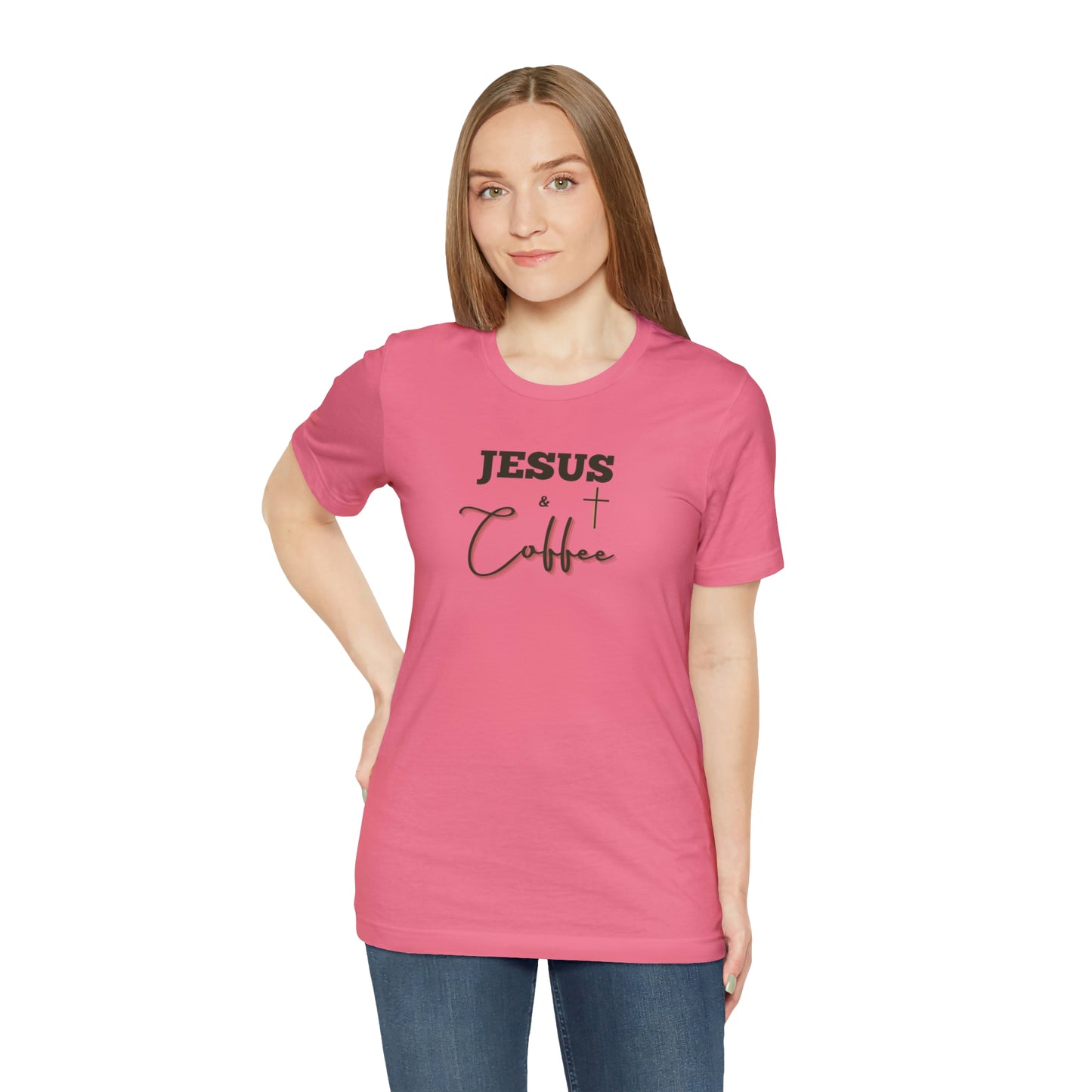 Jesus and Coffee, Christian Shirt, Jesus Shirt, Religious, Church Tee, Faith Shirt, Unisex Shirt, Inspirational Shirt, Aesthetic Christian, Shirt Christian Streetwear