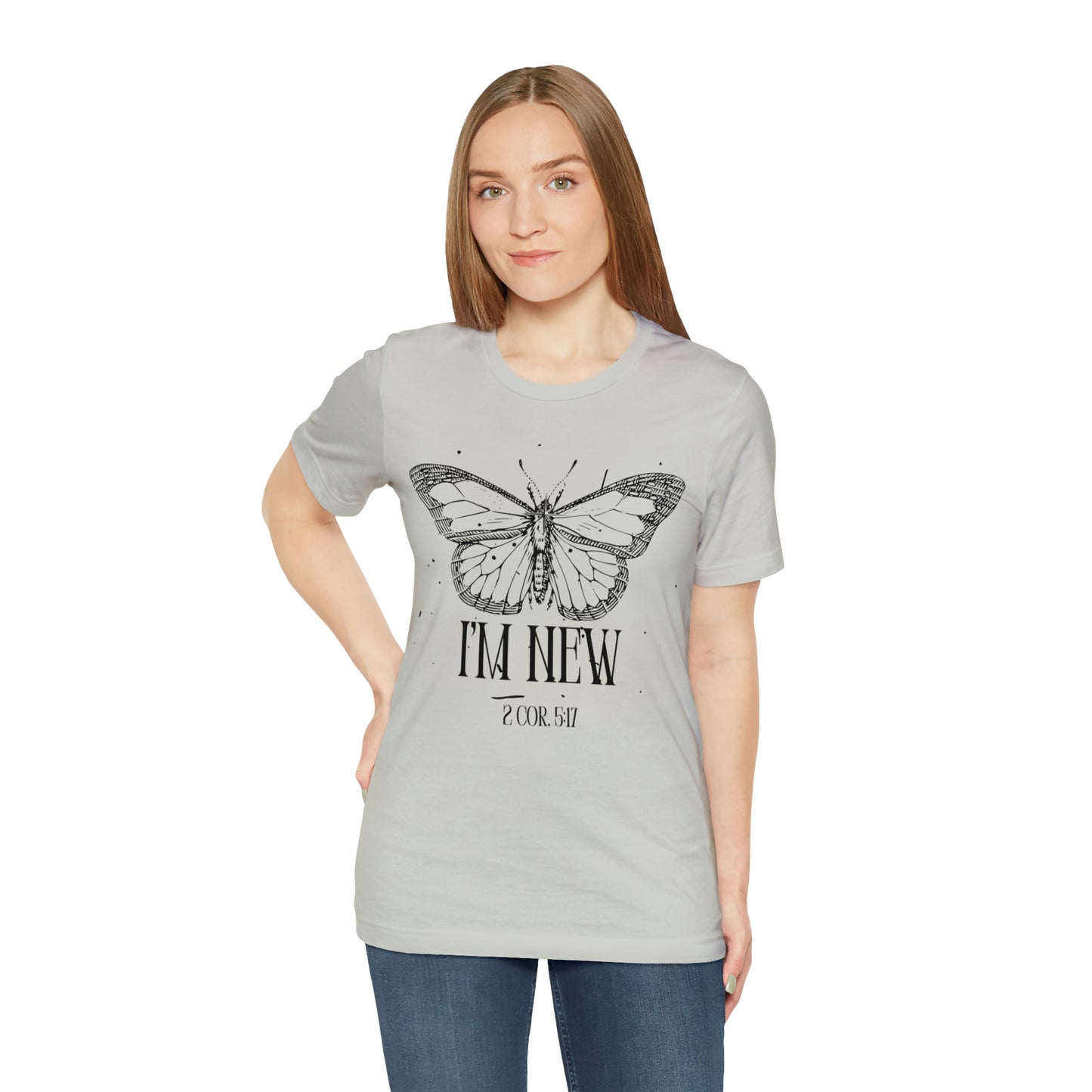 I'm New | Black Butterfly Christian Shirt, Jesus Shirt, Religious, Church Tee, Faith Shirt, Unisex Shirt, Inspirational Shirt, Aesthetic Christian, Shirt Christian Streetwear