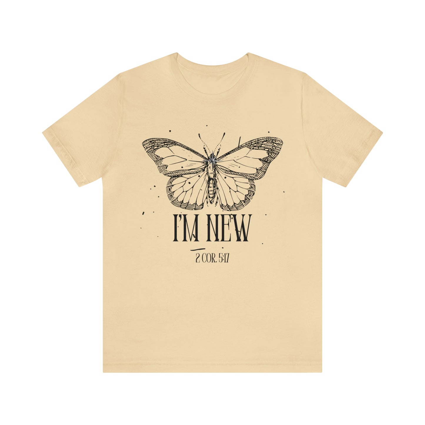 I'm New | Black Butterfly Christian Shirt, Jesus Shirt, Religious, Church Tee, Faith Shirt, Unisex Shirt, Inspirational Shirt, Aesthetic Christian, Shirt Christian Streetwear