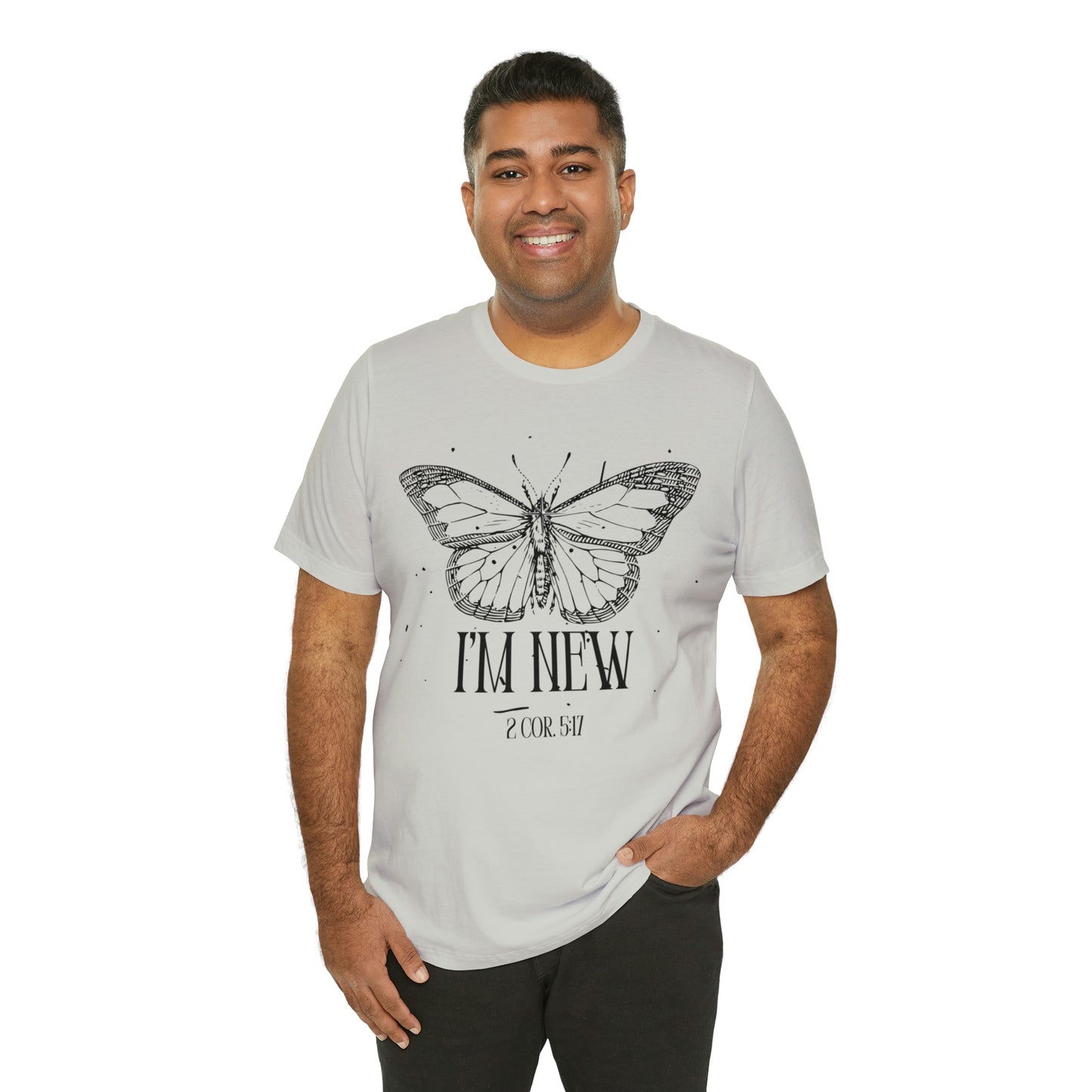 I'm New | Black Butterfly Christian Shirt, Jesus Shirt, Religious, Church Tee, Faith Shirt, Unisex Shirt, Inspirational Shirt, Aesthetic Christian, Shirt Christian Streetwear