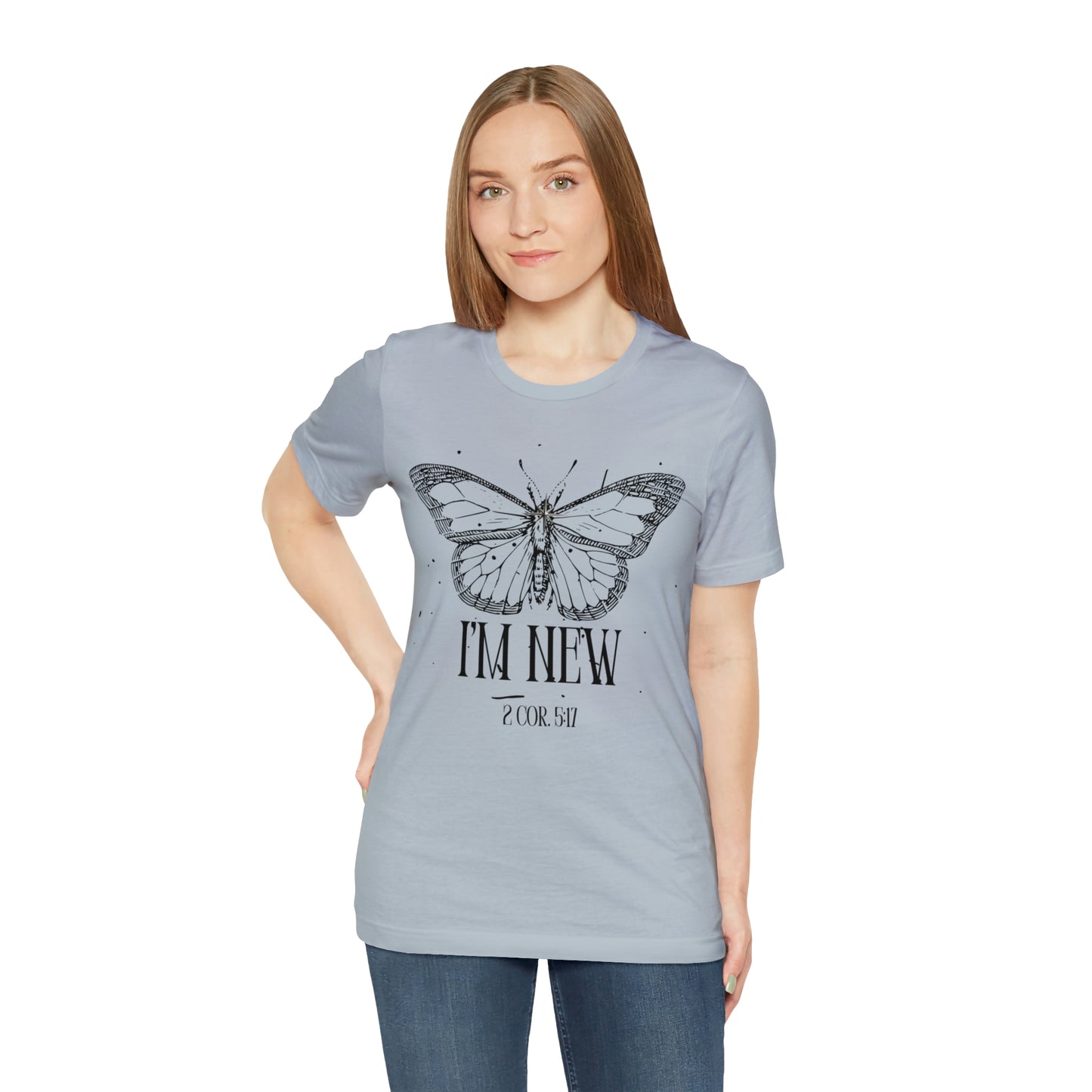 I'm New | Black Butterfly Christian Shirt, Jesus Shirt, Religious, Church Tee, Faith Shirt, Unisex Shirt, Inspirational Shirt, Aesthetic Christian, Shirt Christian Streetwear