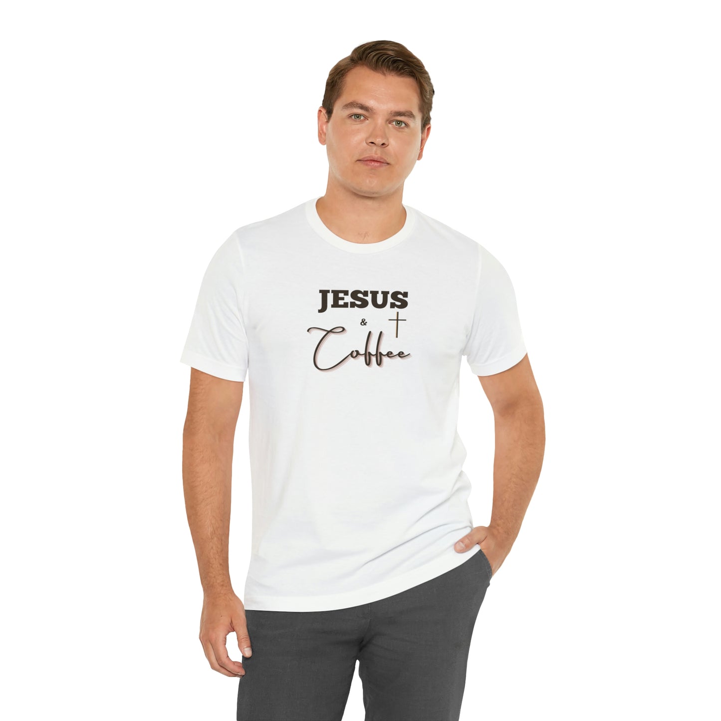 Jesus and Coffee, Christian Shirt, Jesus Shirt, Religious, Church Tee, Faith Shirt, Unisex Shirt, Inspirational Shirt, Aesthetic Christian, Shirt Christian Streetwear