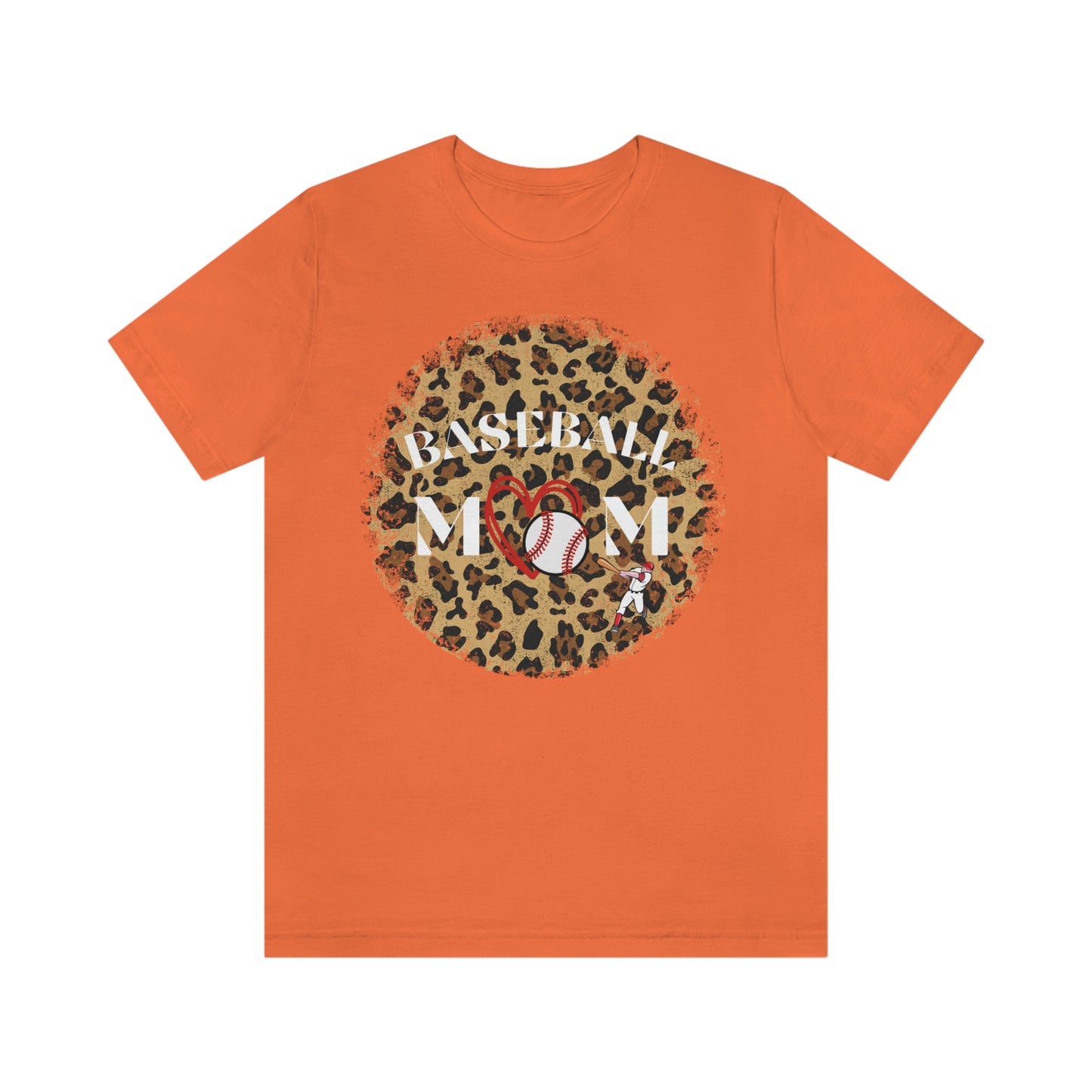 Leopard Print Baseball Mom Short Sleeve Tee