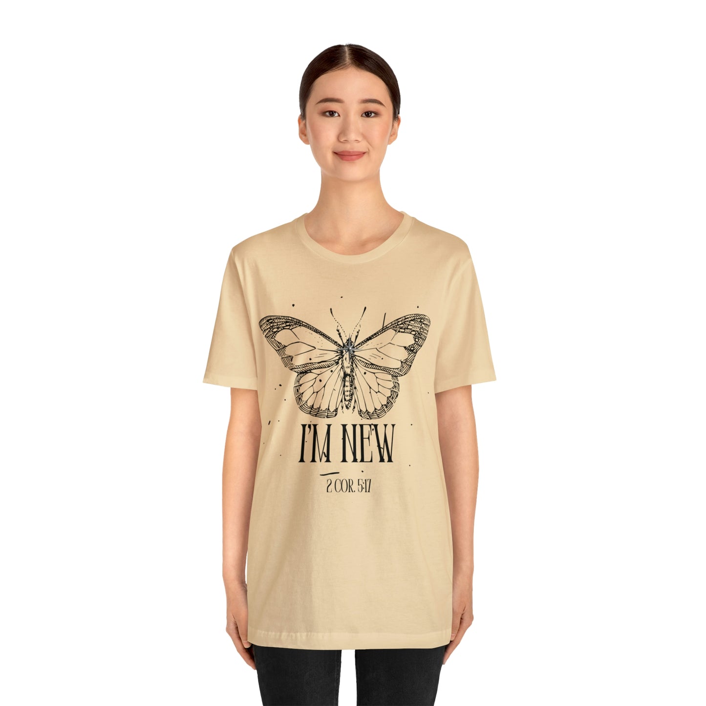 I'm New | Black Butterfly Christian Shirt, Jesus Shirt, Religious, Church Tee, Faith Shirt, Unisex Shirt, Inspirational Shirt, Aesthetic Christian, Shirt Christian Streetwear