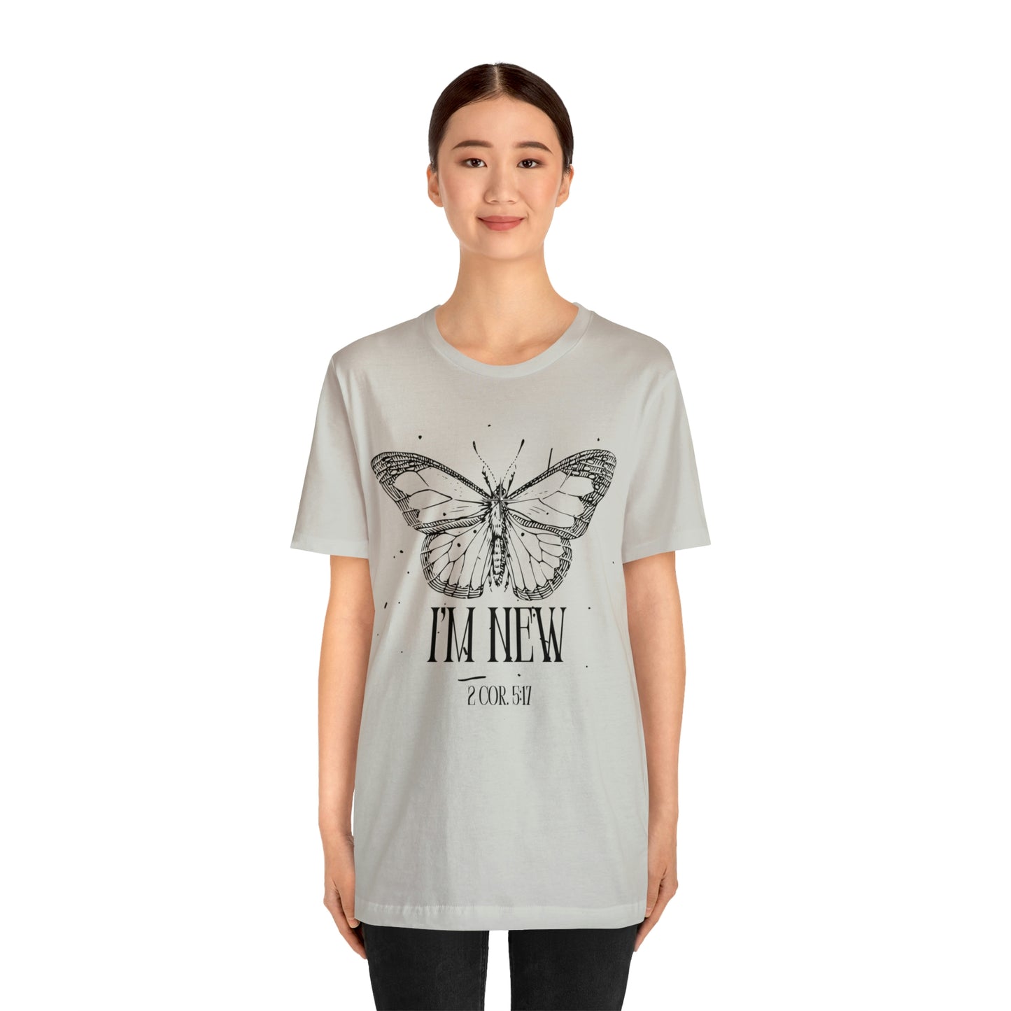 I'm New | Black Butterfly Christian Shirt, Jesus Shirt, Religious, Church Tee, Faith Shirt, Unisex Shirt, Inspirational Shirt, Aesthetic Christian, Shirt Christian Streetwear