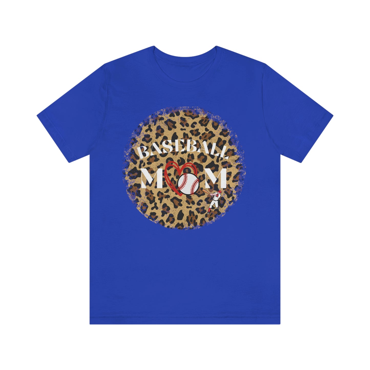 Leopard Print Baseball Mom Short Sleeve Tee