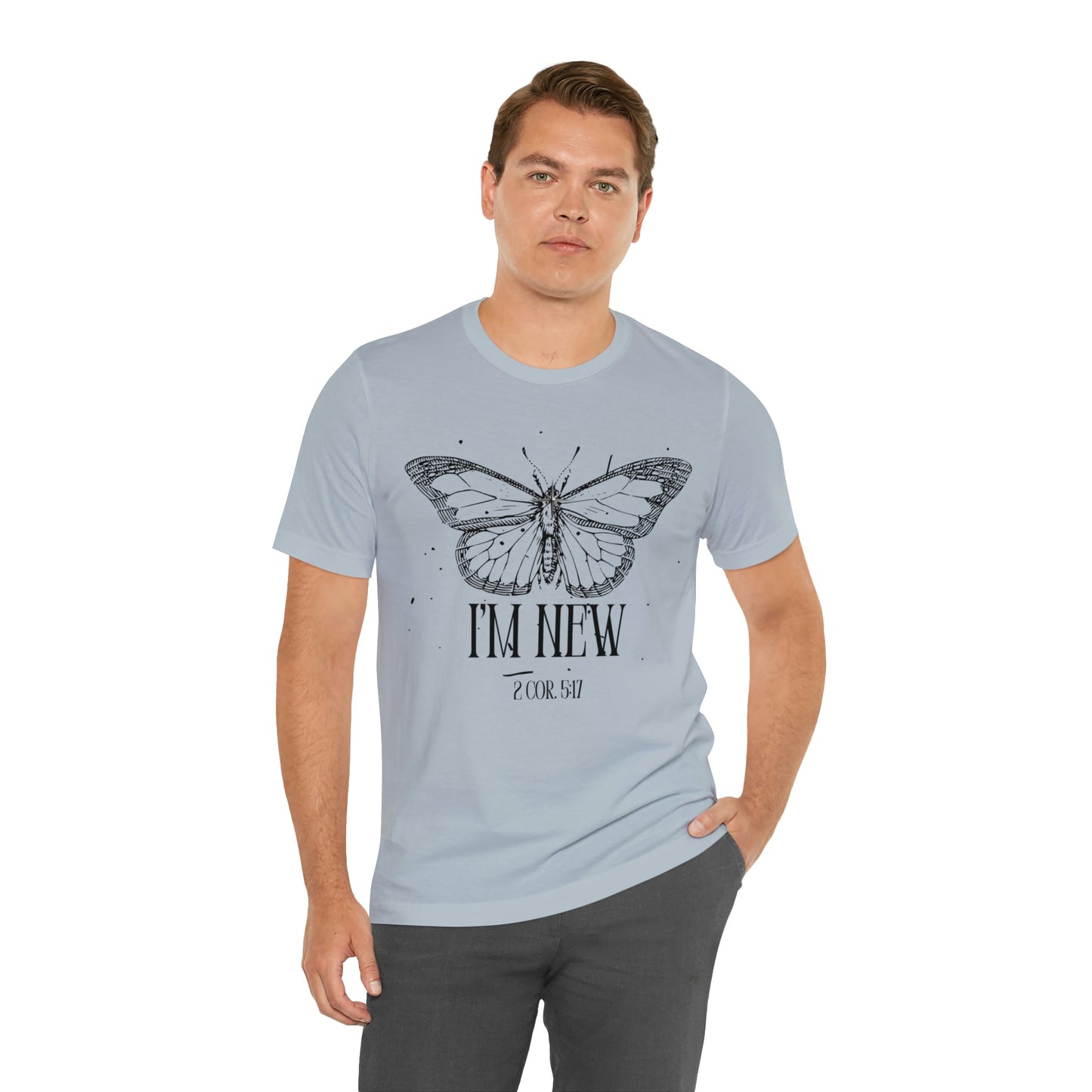 I'm New | Black Butterfly Christian Shirt, Jesus Shirt, Religious, Church Tee, Faith Shirt, Unisex Shirt, Inspirational Shirt, Aesthetic Christian, Shirt Christian Streetwear