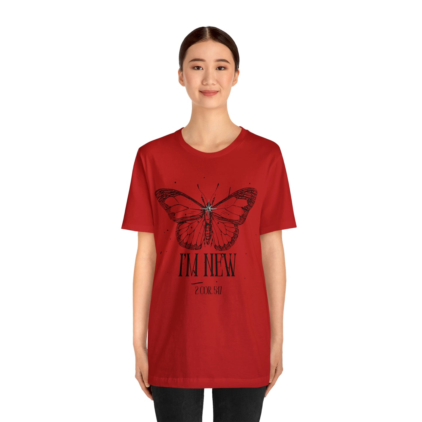 I'm New | Black Butterfly Christian Shirt, Jesus Shirt, Religious, Church Tee, Faith Shirt, Unisex Shirt, Inspirational Shirt, Aesthetic Christian, Shirt Christian Streetwear