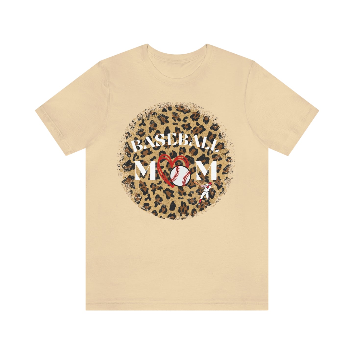 Leopard Print Baseball Mom Short Sleeve Tee