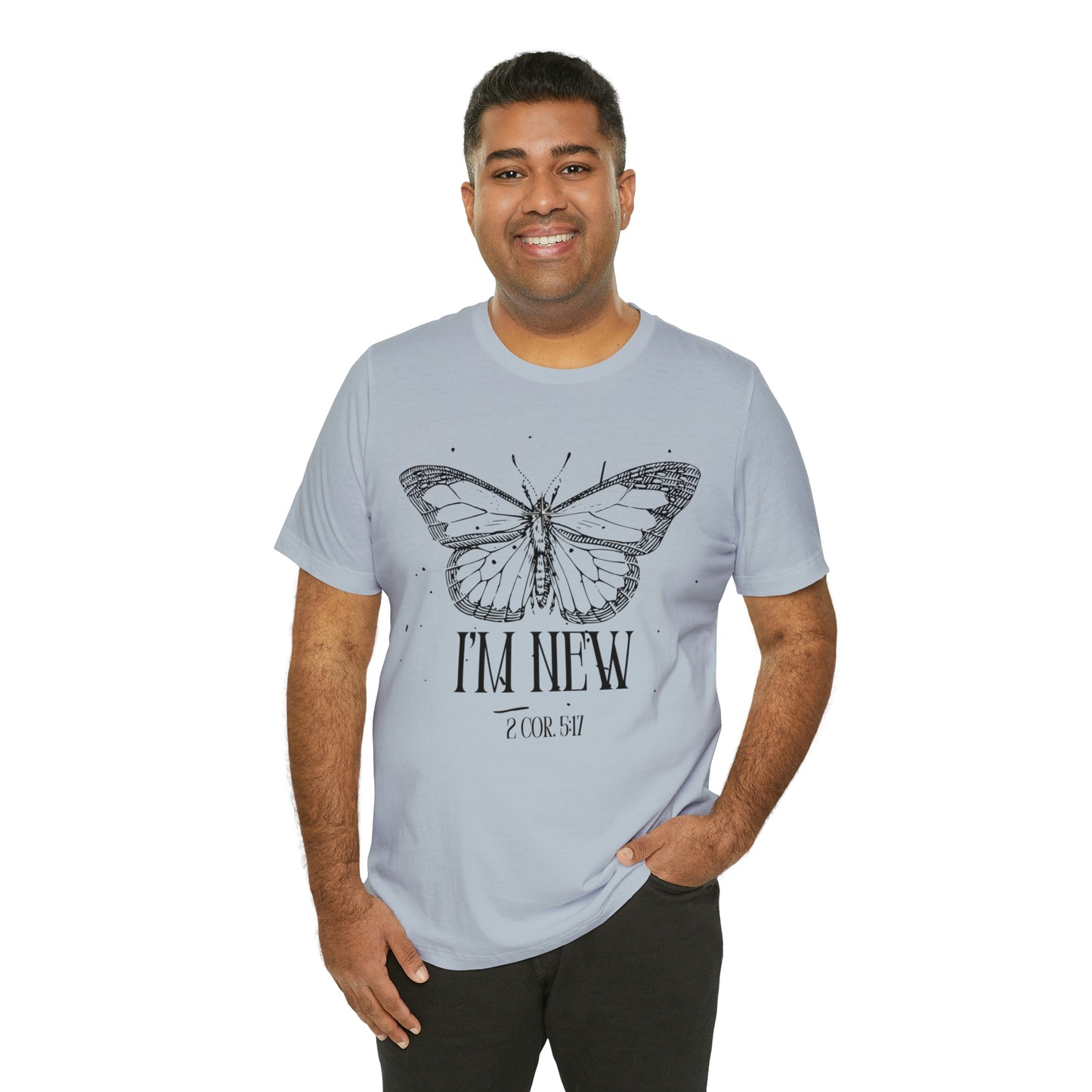 I'm New | Black Butterfly Christian Shirt, Jesus Shirt, Religious, Church Tee, Faith Shirt, Unisex Shirt, Inspirational Shirt, Aesthetic Christian, Shirt Christian Streetwear