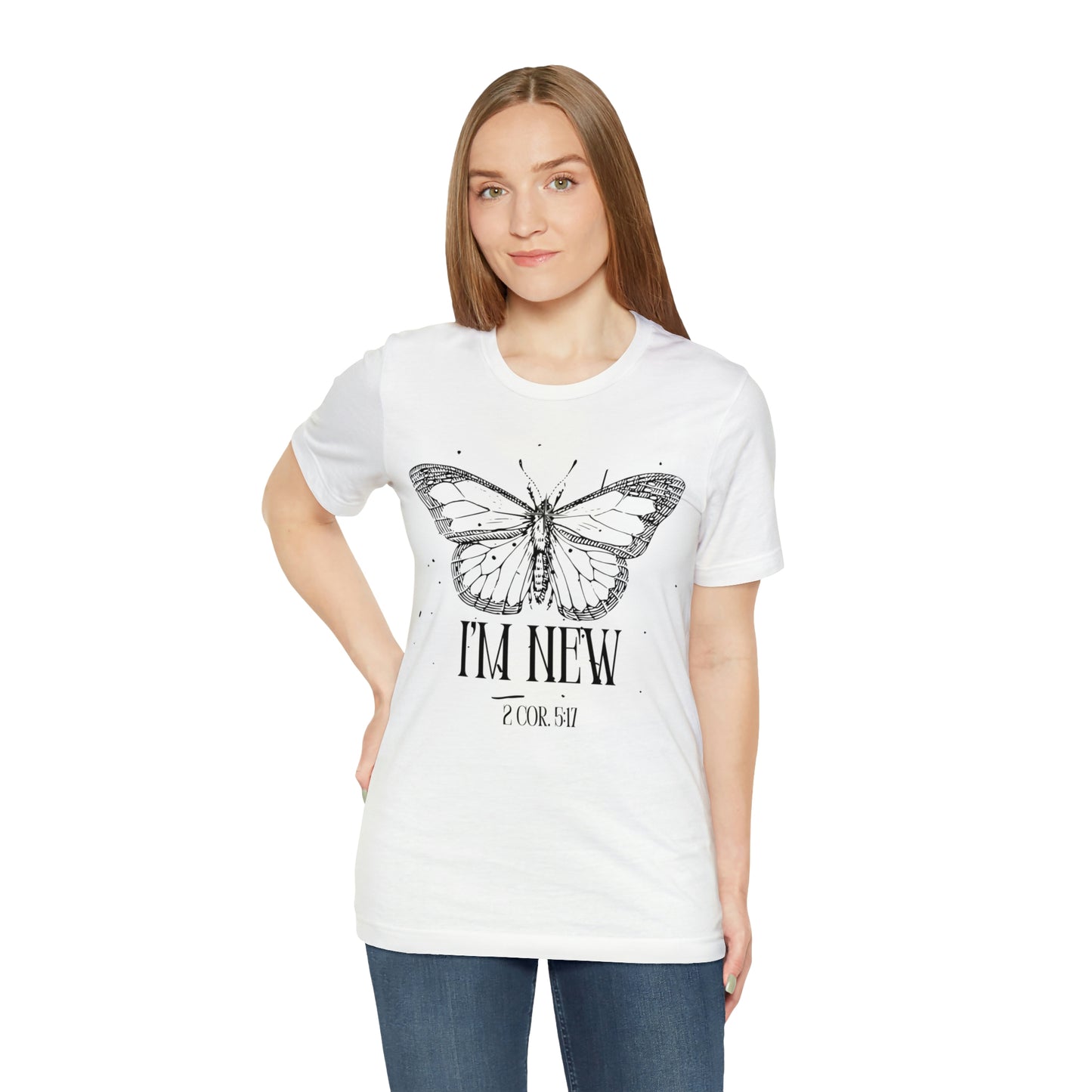 I'm New | Black Butterfly Christian Shirt, Jesus Shirt, Religious, Church Tee, Faith Shirt, Unisex Shirt, Inspirational Shirt, Aesthetic Christian, Shirt Christian Streetwear