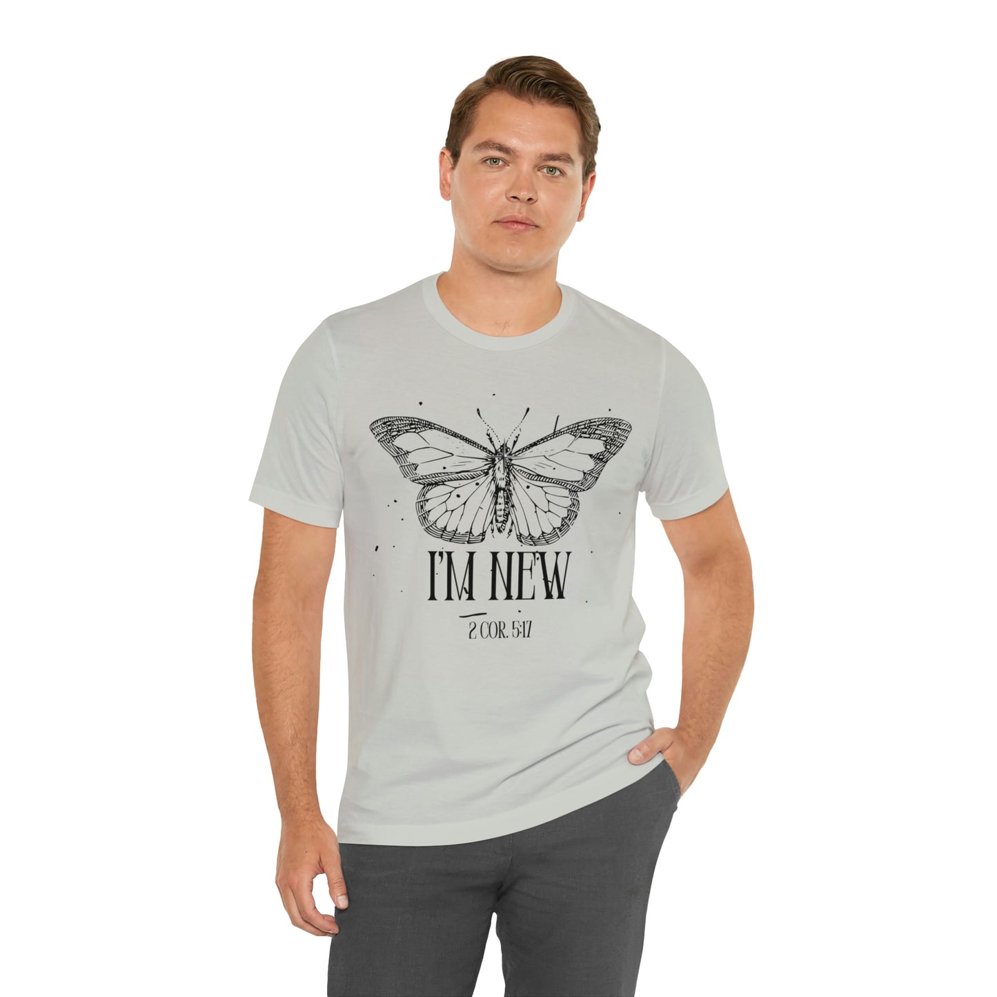 I'm New | Black Butterfly Christian Shirt, Jesus Shirt, Religious, Church Tee, Faith Shirt, Unisex Shirt, Inspirational Shirt, Aesthetic Christian, Shirt Christian Streetwear