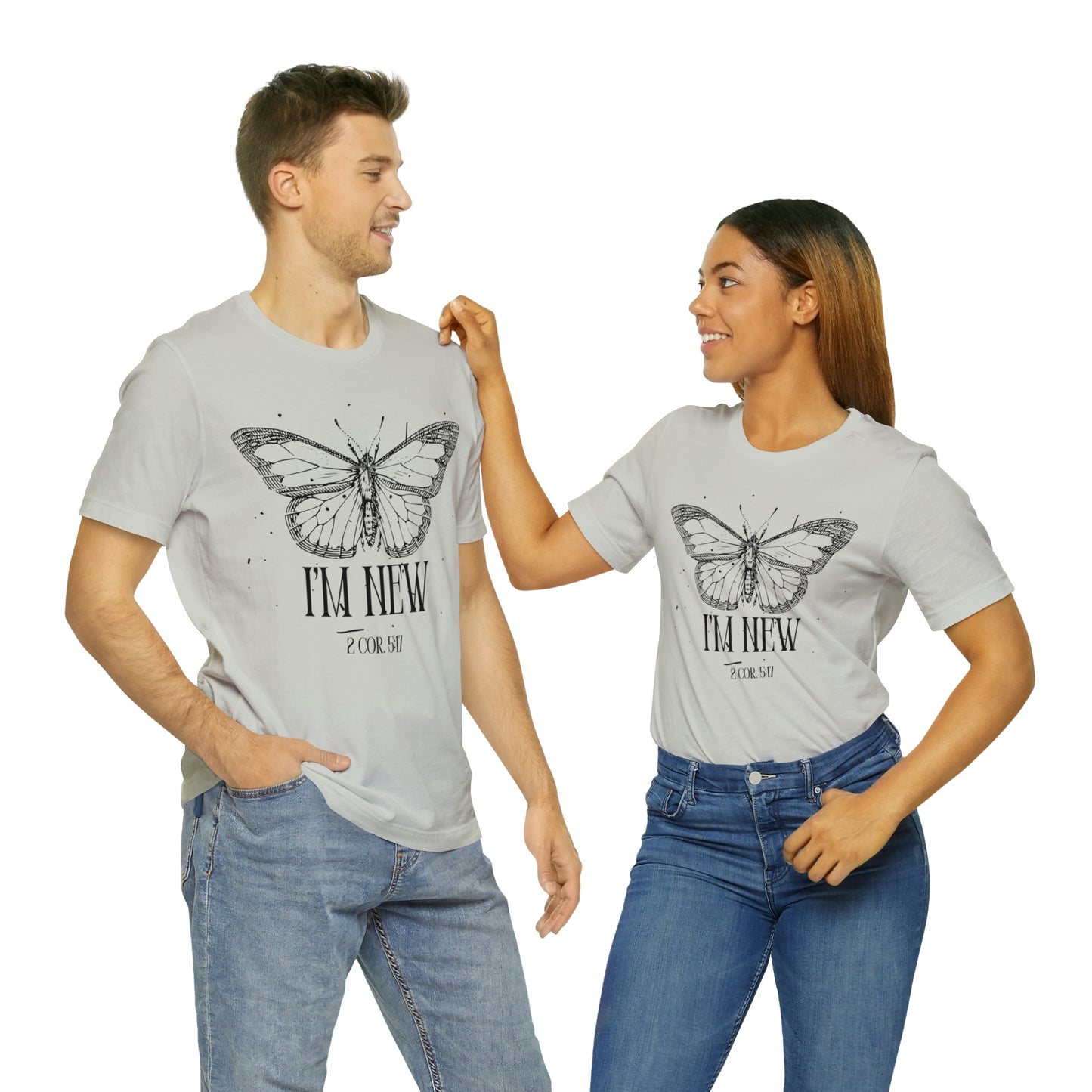 I'm New | Black Butterfly Christian Shirt, Jesus Shirt, Religious, Church Tee, Faith Shirt, Unisex Shirt, Inspirational Shirt, Aesthetic Christian, Shirt Christian Streetwear