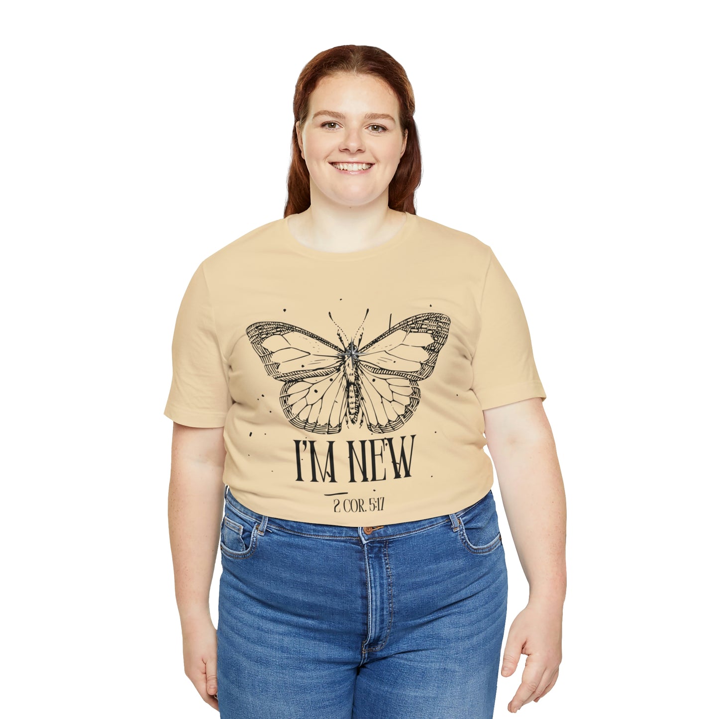 I'm New | Black Butterfly Christian Shirt, Jesus Shirt, Religious, Church Tee, Faith Shirt, Unisex Shirt, Inspirational Shirt, Aesthetic Christian, Shirt Christian Streetwear